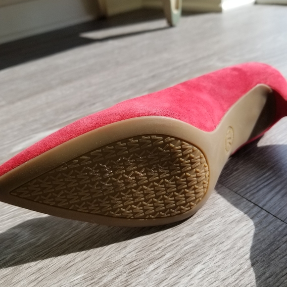 Michael Kors red suede heels, pumps, shoes - Picture 8 of 8